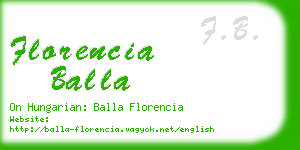 florencia balla business card